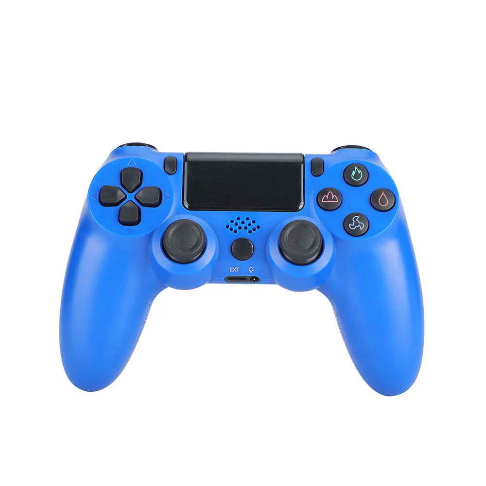PS4 controller inside a protective grip case shown in a selection of different colours and patterns.