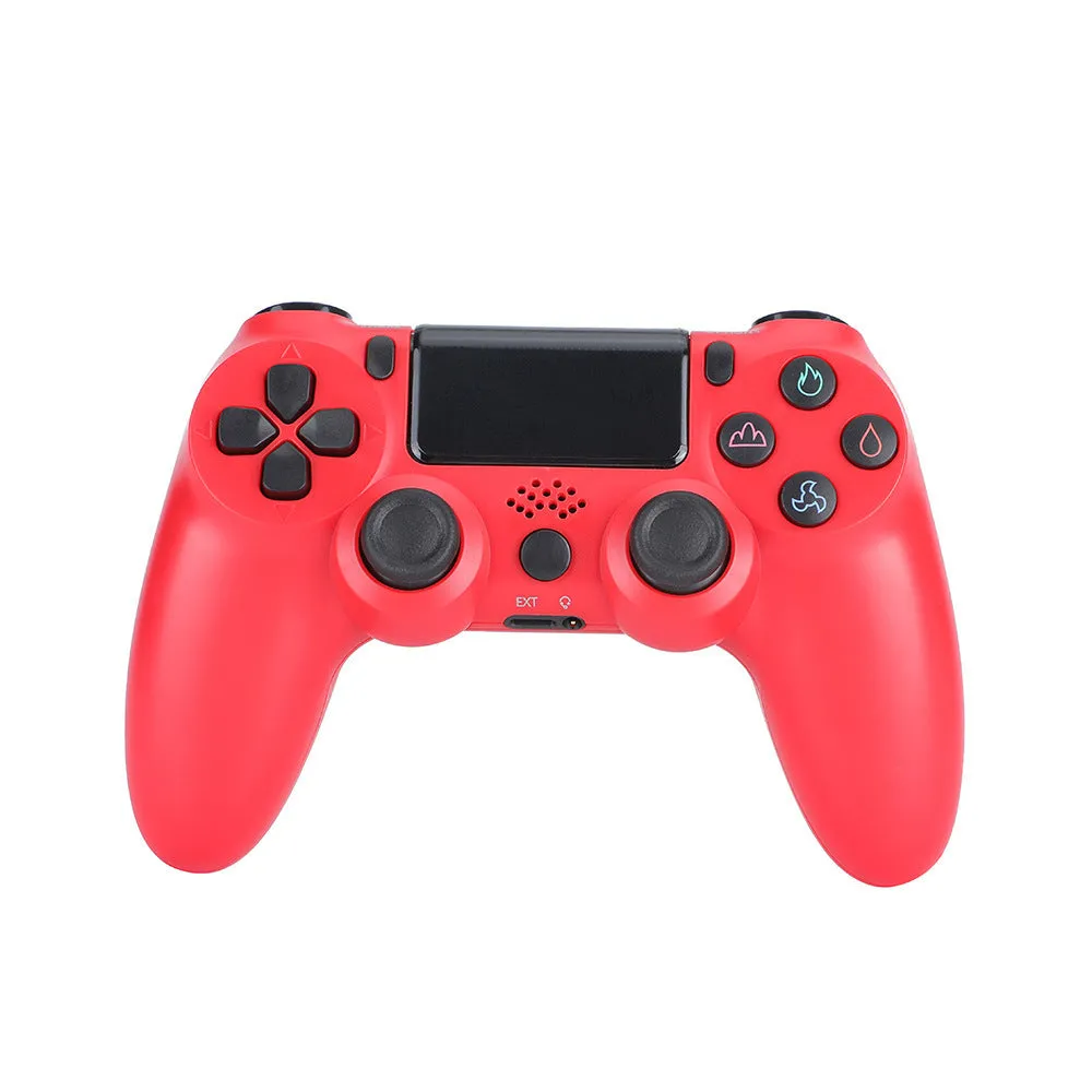 PS4 controller inside a protective grip case shown in a selection of different colours and patterns.