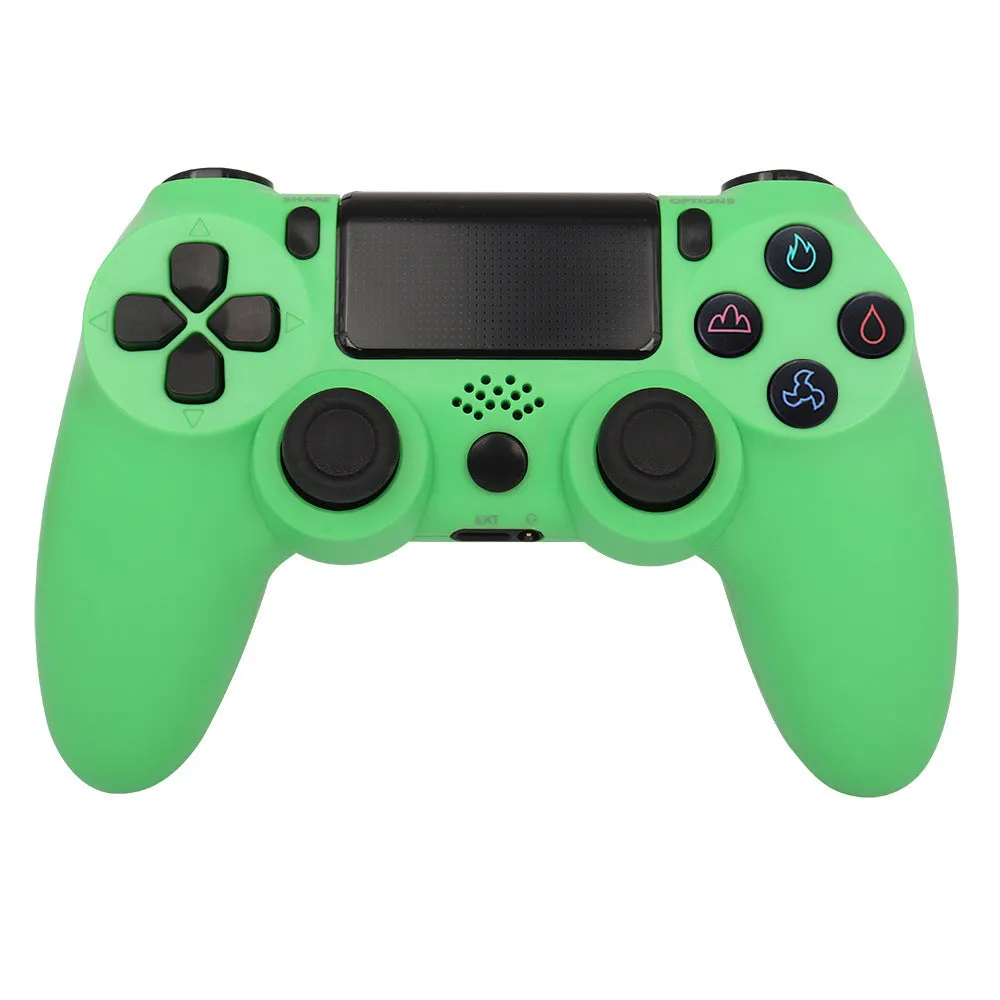 PS4 controller inside a protective grip case shown in a selection of different colours and patterns.