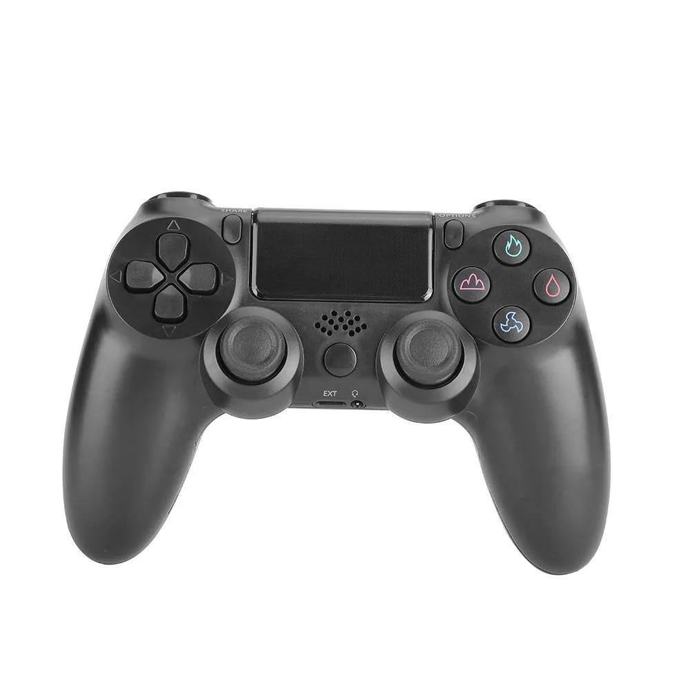 PS4 controller inside a protective grip case shown in a selection of different colours and patterns.