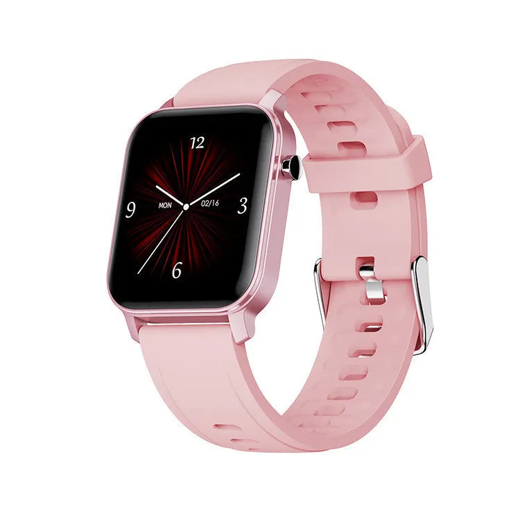 M2 smart bracelet watch with colour screen and silicone band, shown displaying health metrics.