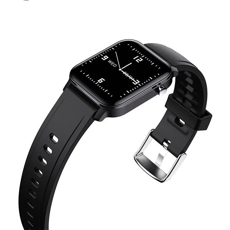M2 smart bracelet watch with colour screen and silicone band, shown displaying health metrics.