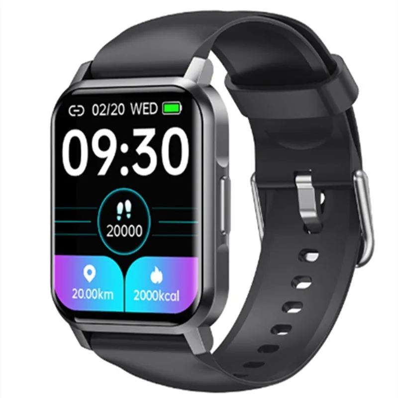 M2 smart bracelet watch with colour screen and silicone band, shown displaying health metrics.