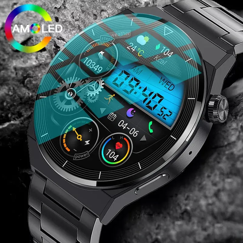 Black silicone strap silver vinyl case smartwatch with Bluetooth calling and health monitoring features on wrist