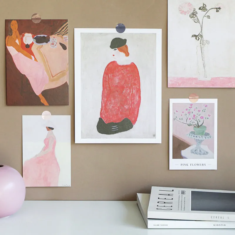 Nordic ins style Wind Decorative Card with hand-drawn illustration for wall decoration