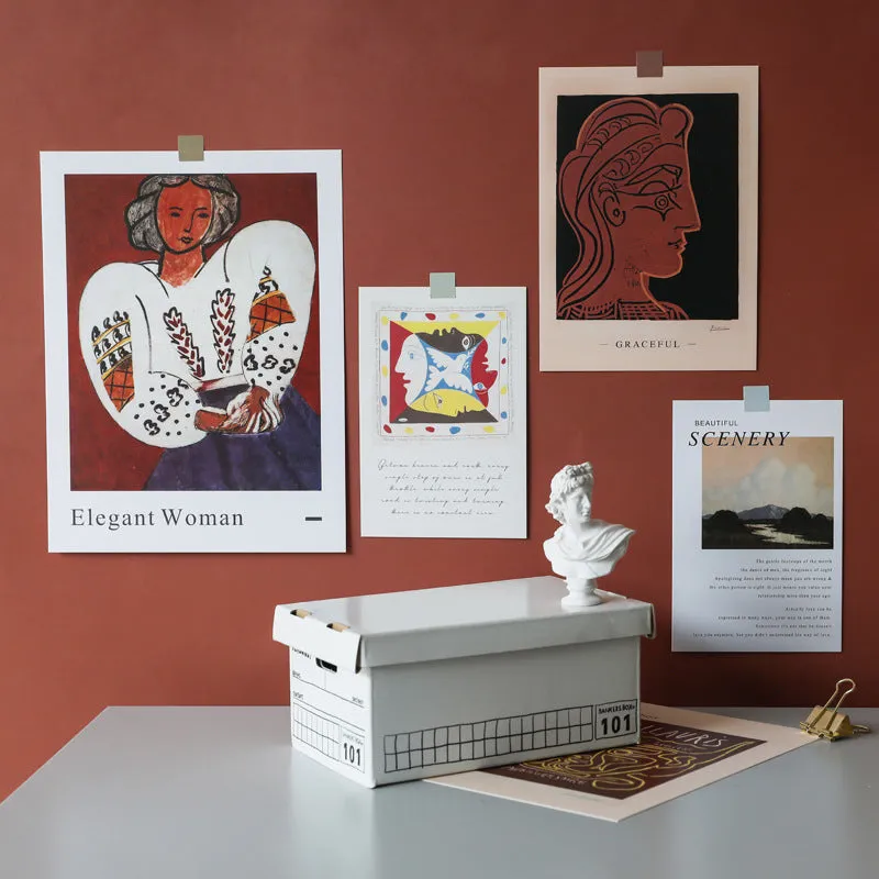 Nordic ins style Wind Decorative Card with hand-drawn illustration for wall decoration
