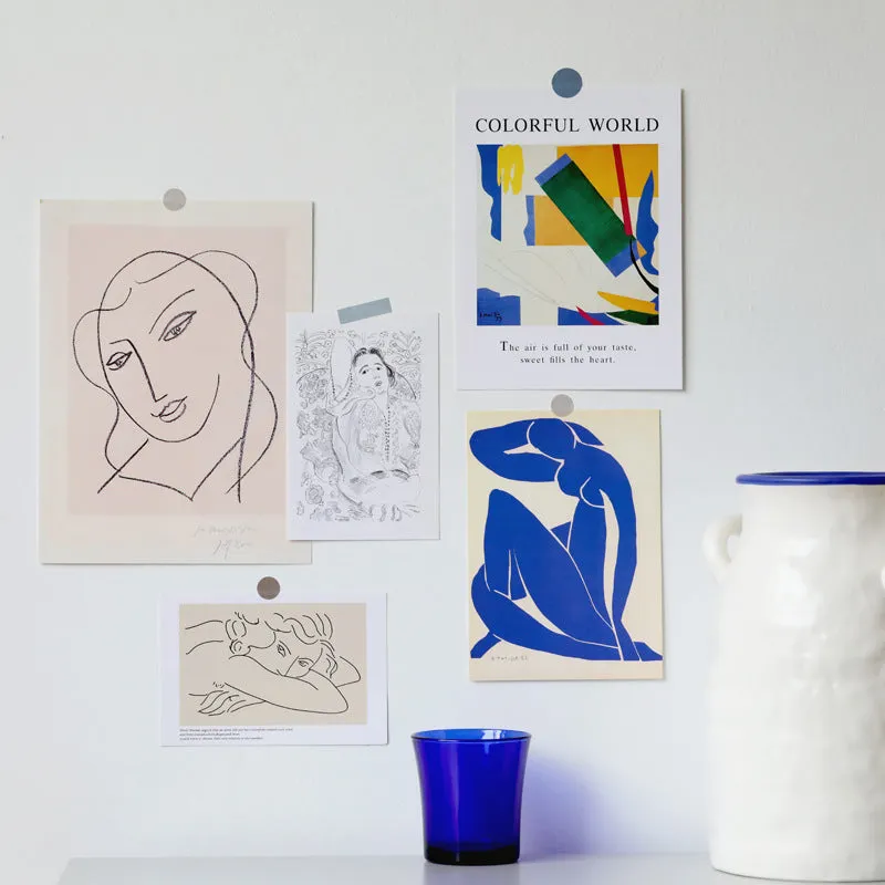 Nordic ins style Wind Decorative Card with hand-drawn illustration for wall decoration