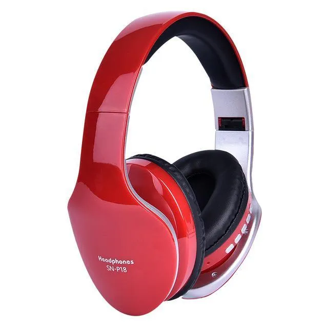 HobbyLane wireless Bluetooth headset in black, red or white with 40mm drivers and microphone