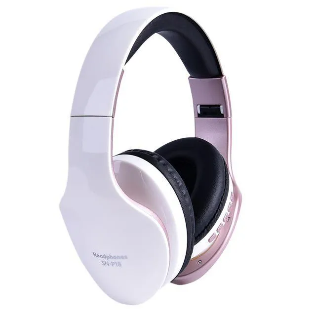 HobbyLane wireless Bluetooth headset in black, red or white with 40mm drivers and microphone