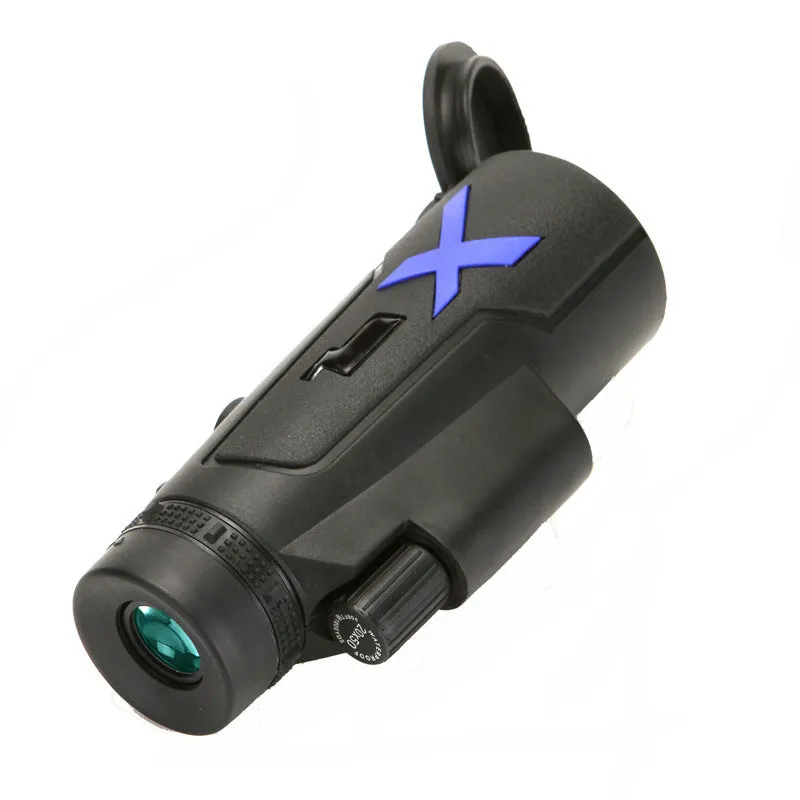 Black 20x50 monocular telescope with 12x magnification for outdoor observation