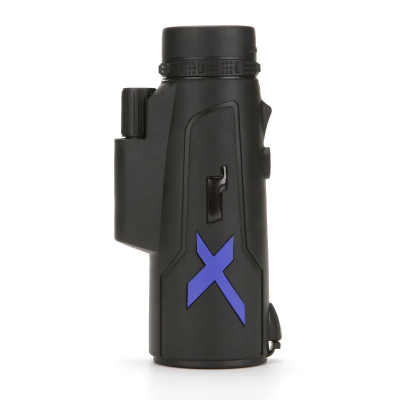 Black 20x50 monocular telescope with 12x magnification for outdoor observation