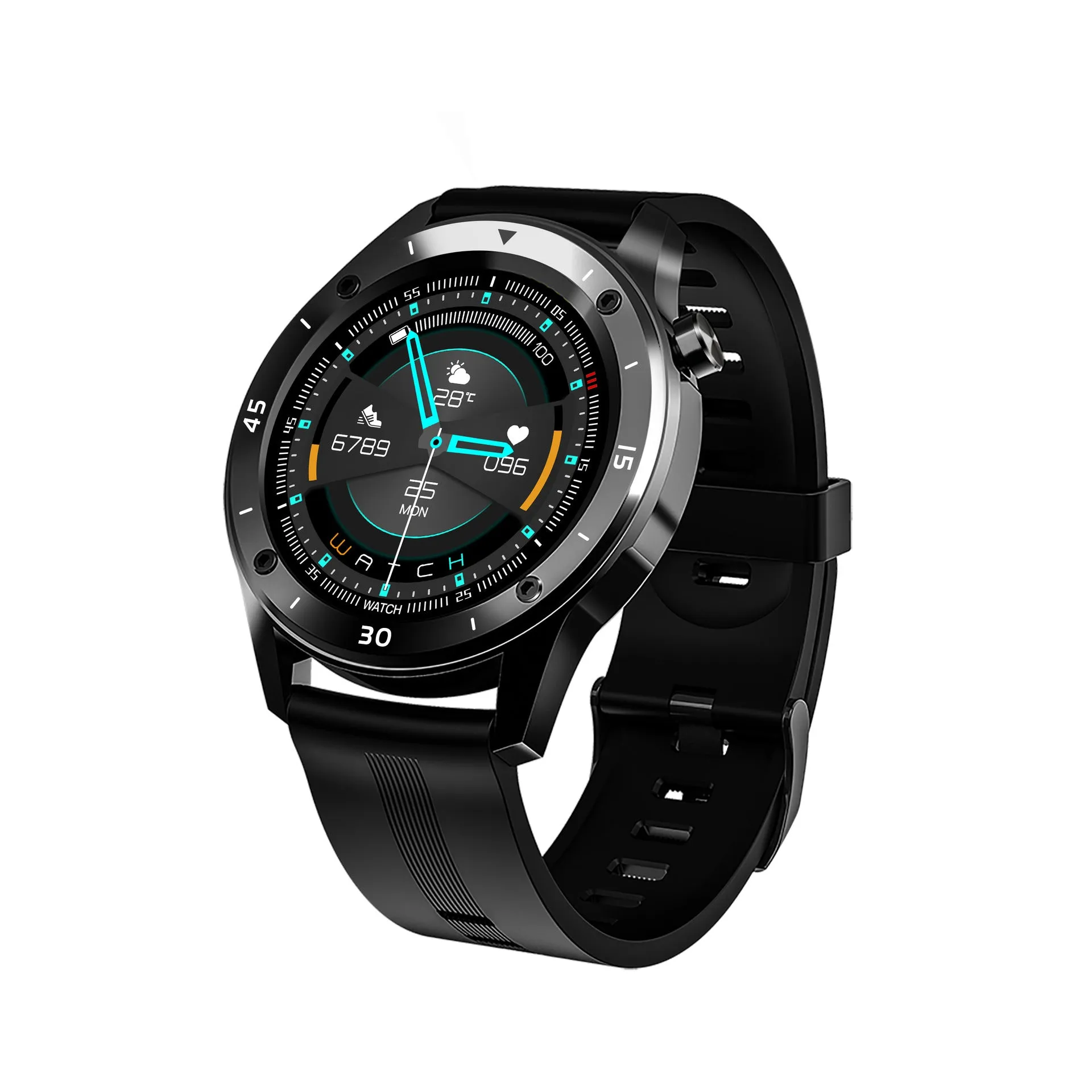 Waterproof smart watch with 1.54 inch screen compatible with Apple iPhone and Android devices
