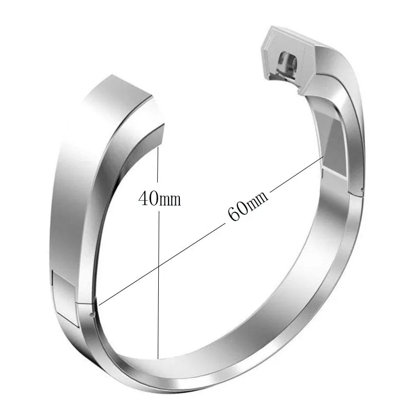 Stainless steel bracelet for Fitbit Alta smartwatch in four colour options with deployment buckle