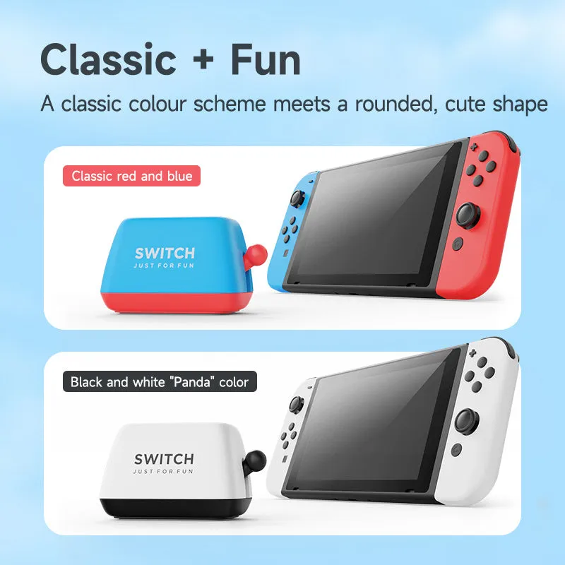 Green ABS plastic Switch game card storage box with silicone non-slip base