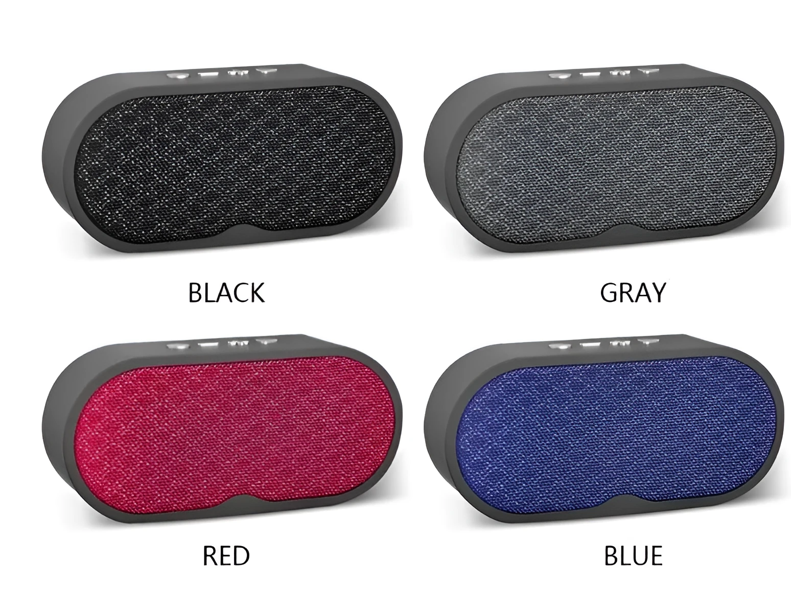 Portable Bluetooth wireless subwoofer speaker with HD microphone in grey, red, black or blue colours