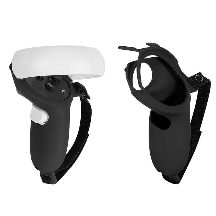 Black silicone glasses accessories set with protective cover, eye mask, and handles