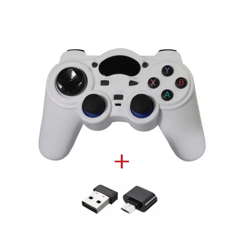 Multi-platform wireless gaming controller in black, blue, grey, or red with human curve design