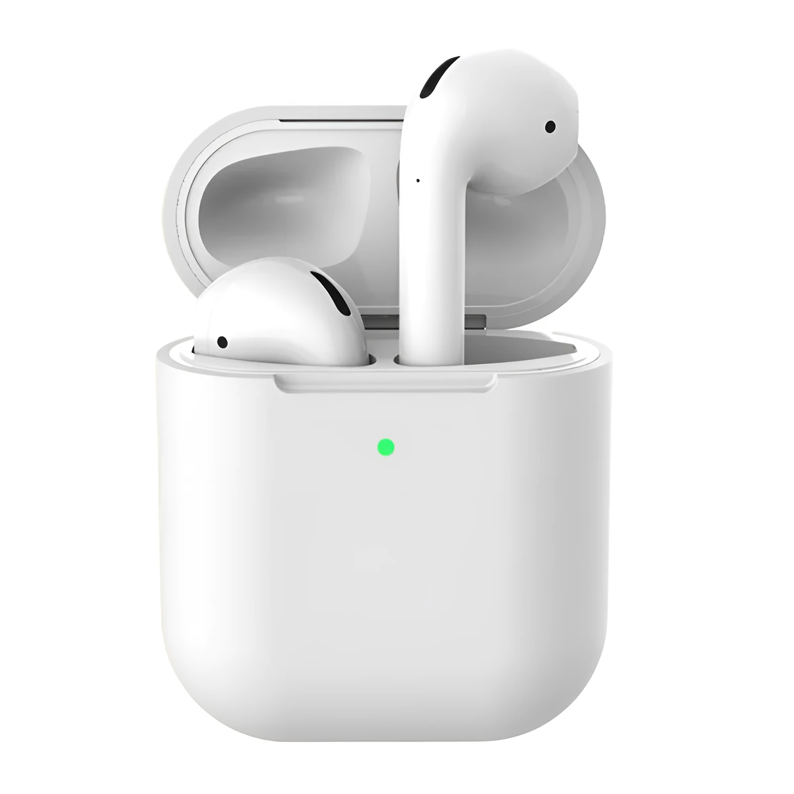 Silicone clamshell case cover for Apple AirPods 2 in multiple solid colours.