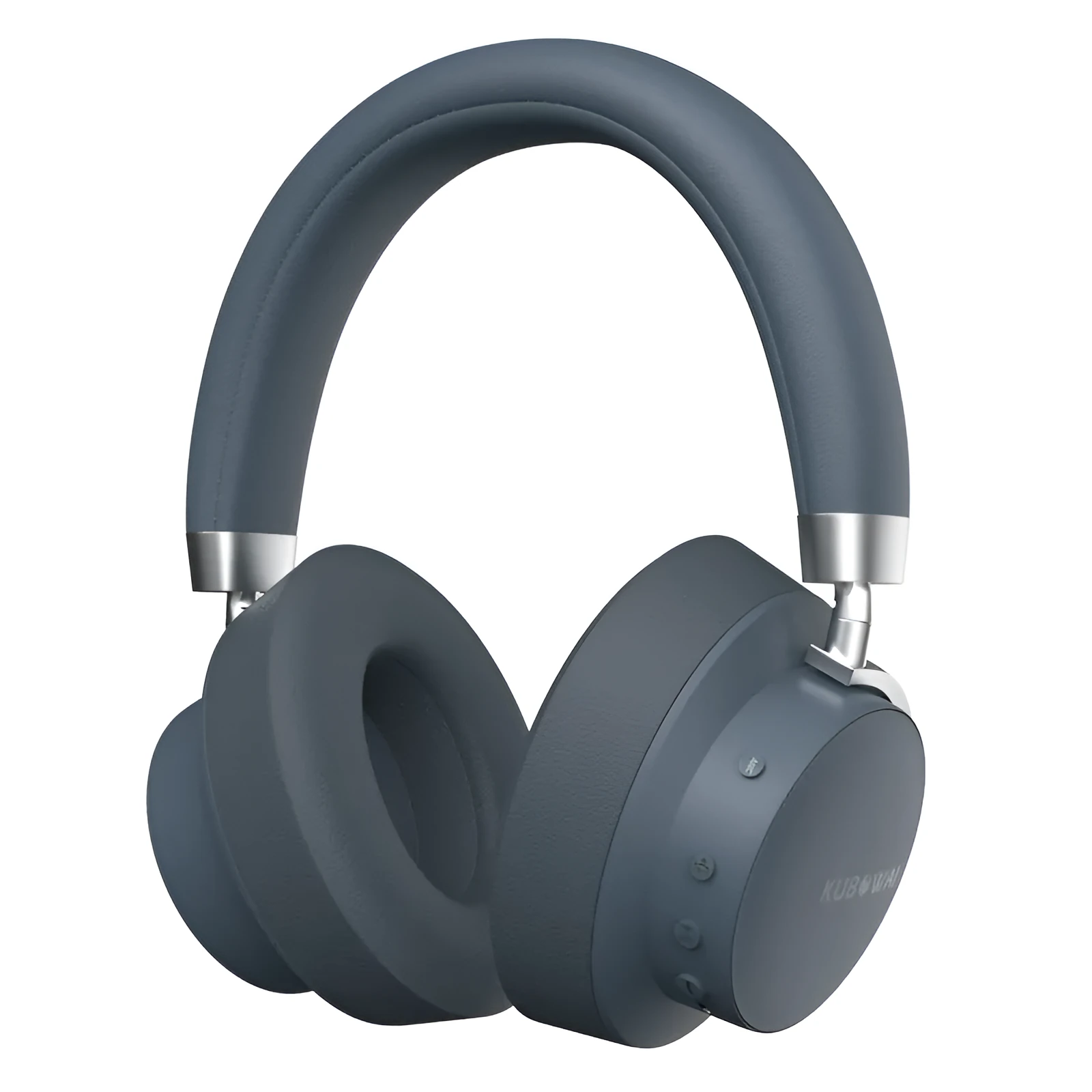 Grey sports wireless Bluetooth headset with head-mounted design and 10-metre transmission range