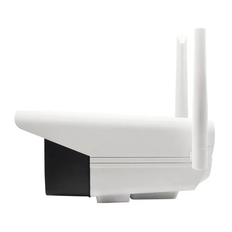 White outdoor smart security camera with 3.6mm lens for 1080P HD remote monitoring.