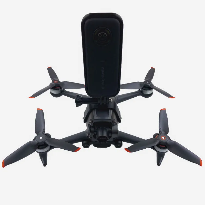 3D printed action camera expansion bracket with sponge protection for FPV drone vertical mounting