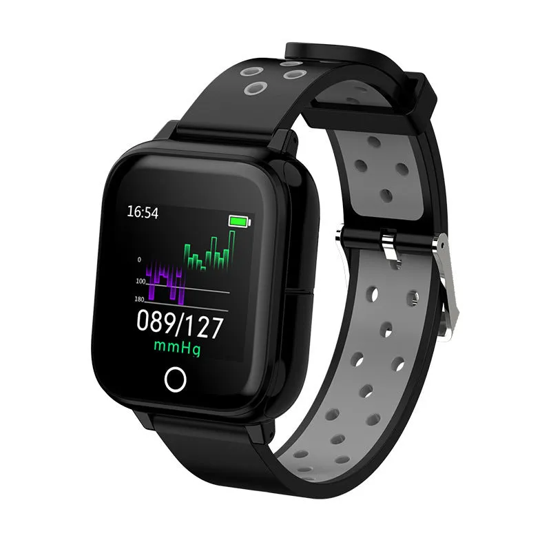 M6 smart call watch with TWS headset on a sporty silicone strap, showing the 1.3-inch touch screen.