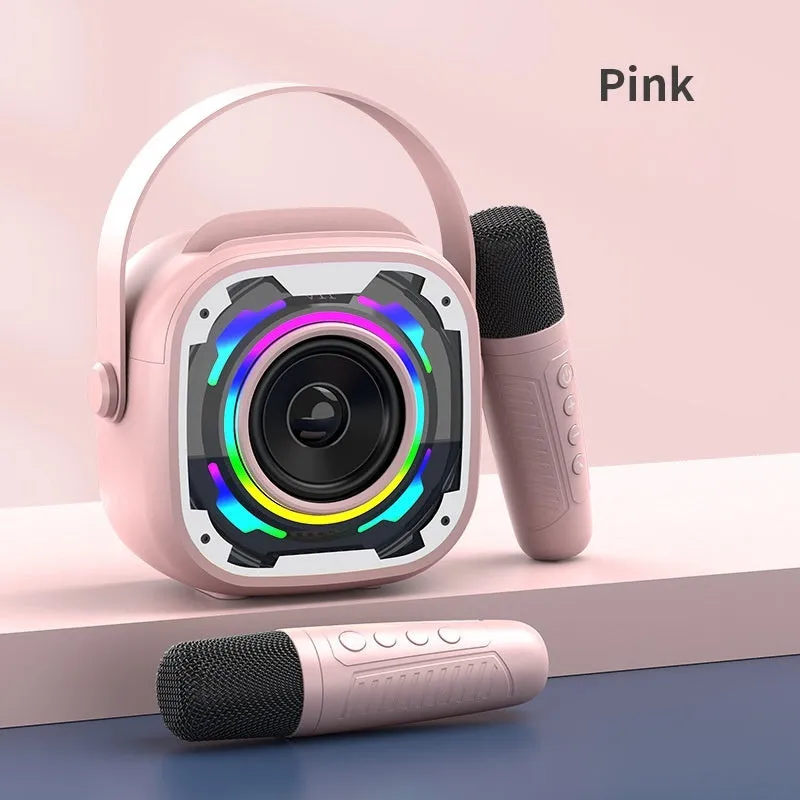 Portable wireless Bluetooth karaoke speaker with microphone in V11 colours
