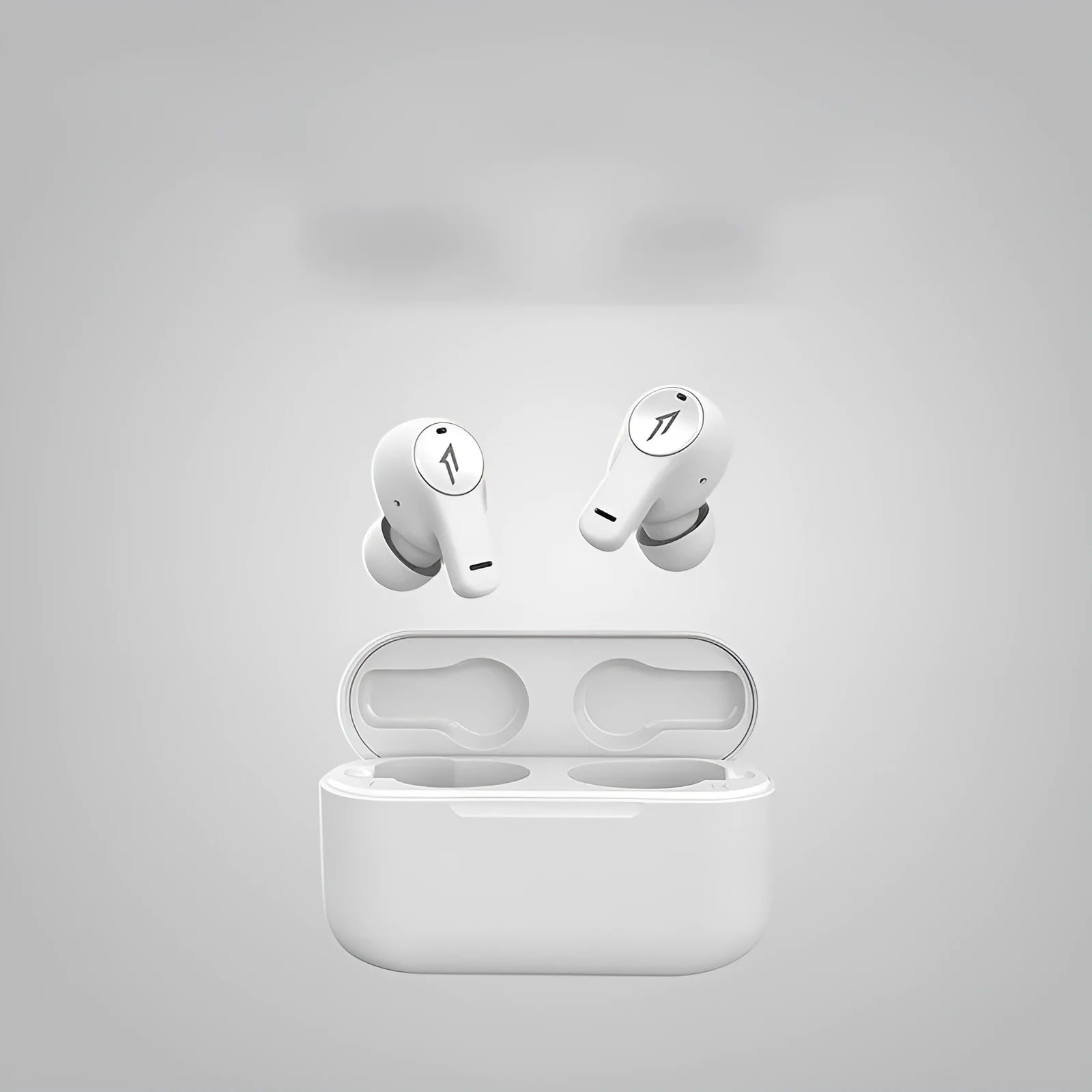 Pearl white and magic night black true wireless Bluetooth sports headphones with in-ear design