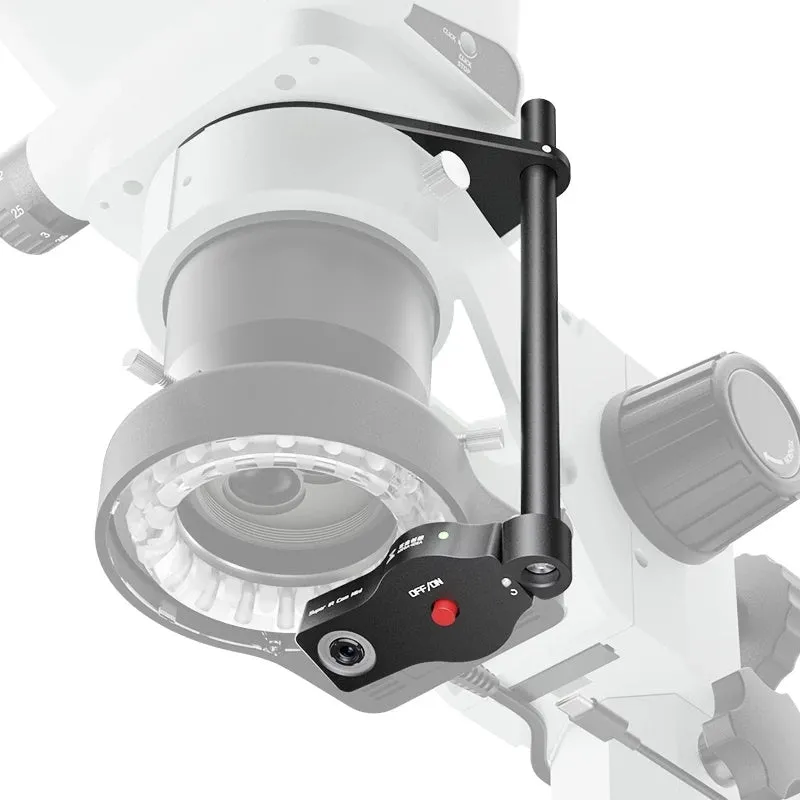 Mini microscope thermal imaging detector with adjustable mount and protective lens cover