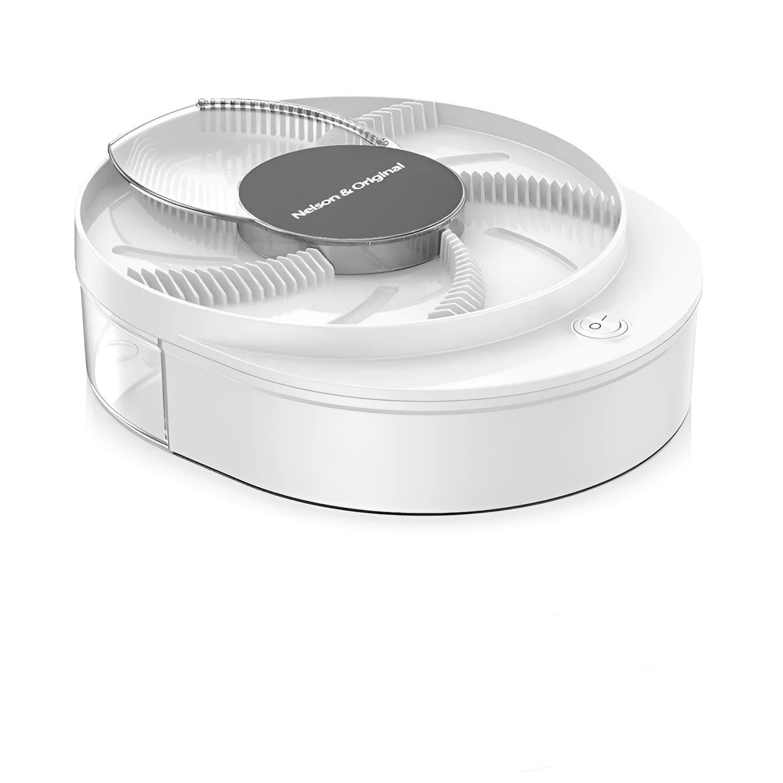 Electric fly catcher machine for indoor use in black or white with removable fly cage