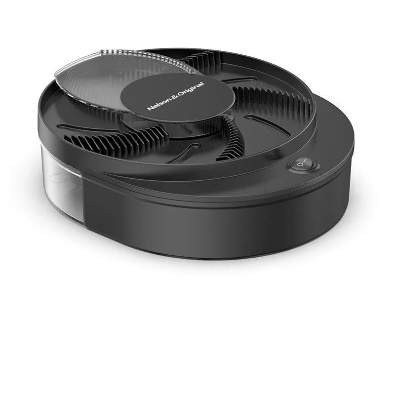Electric fly catcher machine for indoor use in black or white with removable fly cage