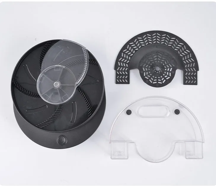 Electric fly catcher machine for indoor use in black or white with removable fly cage