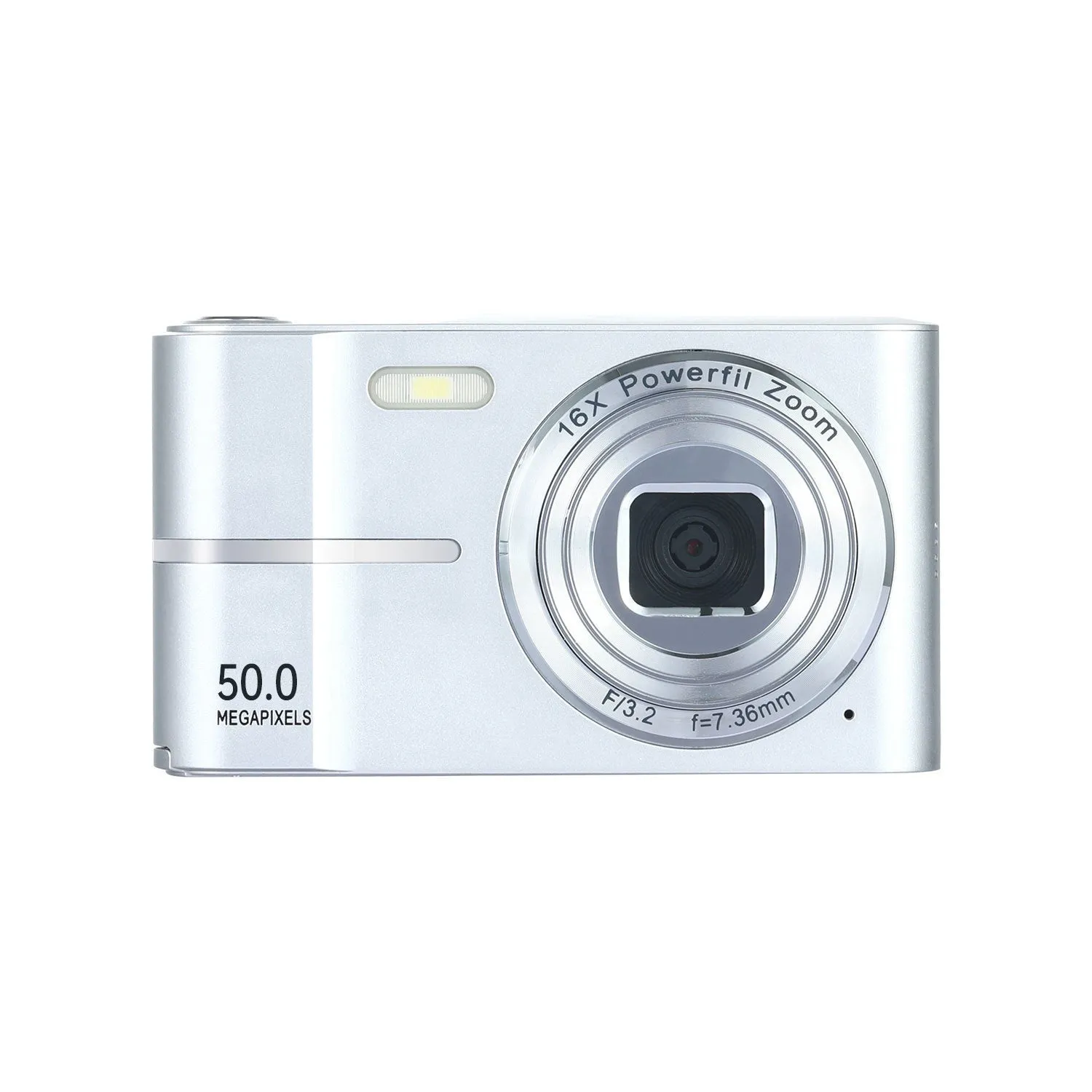 Compact 4K HD digital camera in black, green, pink, or white colours with lanyard
