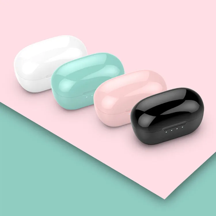 Black wireless Bluetooth earbud headset with stereo sound and call functionality
