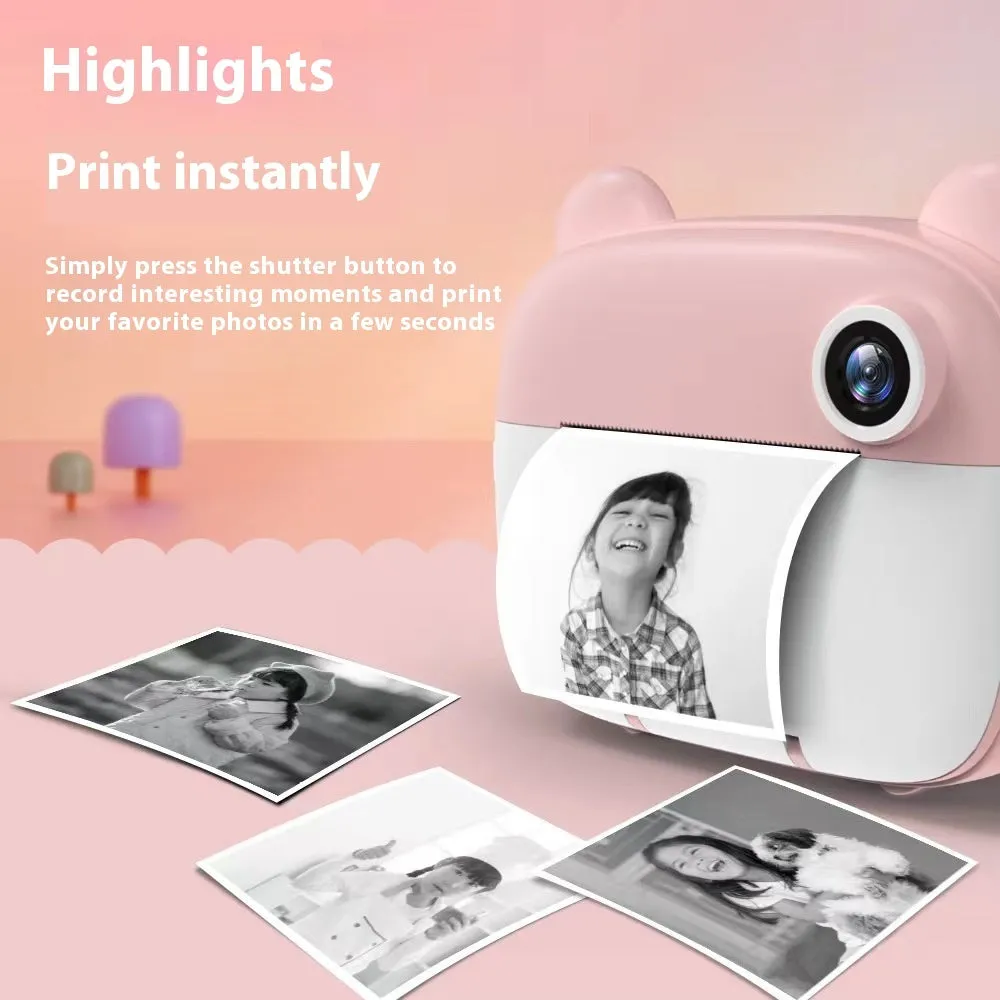 Children's handheld SLR toy camera with double lens measuring 9x5x7cm