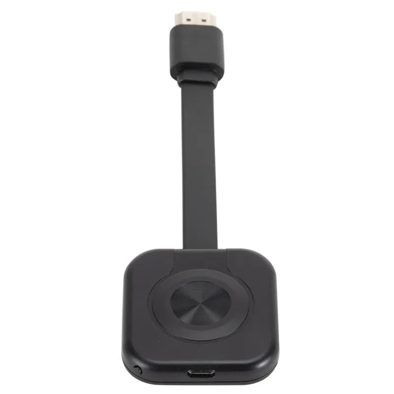 Wireless HDMI transmitter, compact 4.6 x 4.3 x 0.6 cm, for mobile same-screen projection with HDMI interface.
