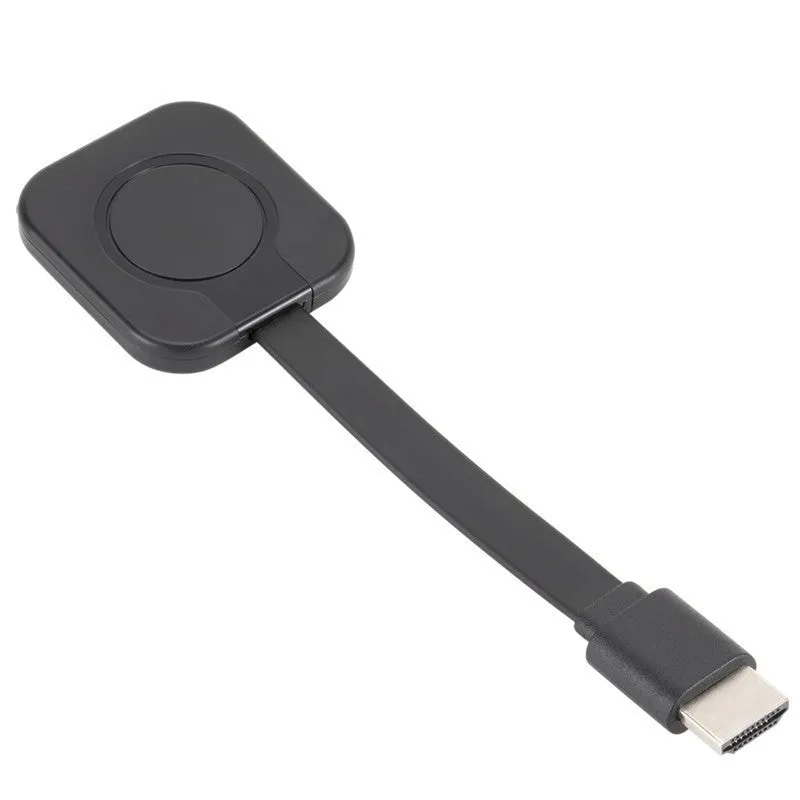 Wireless HDMI transmitter, compact 4.6 x 4.3 x 0.6 cm, for mobile same-screen projection with HDMI interface.