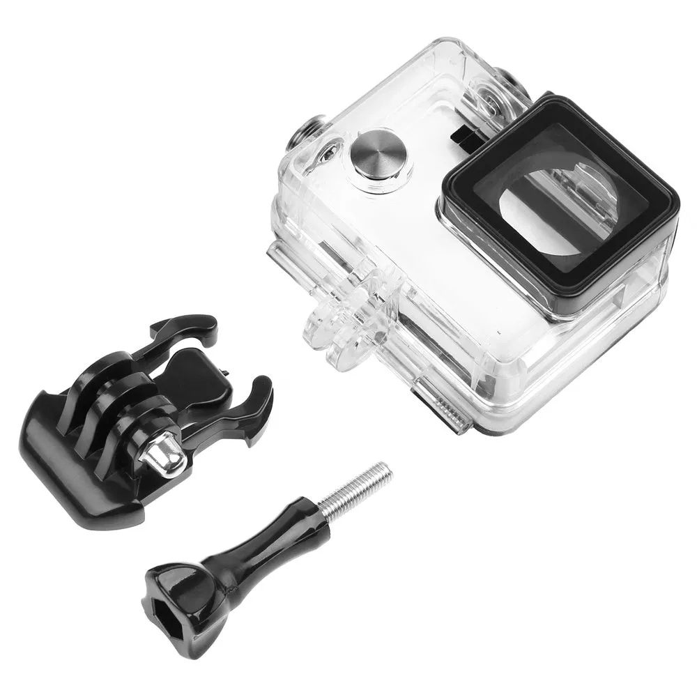 Transparent black GoPro waterproof diving housing case for Hero 4 and Hero 3+ cameras