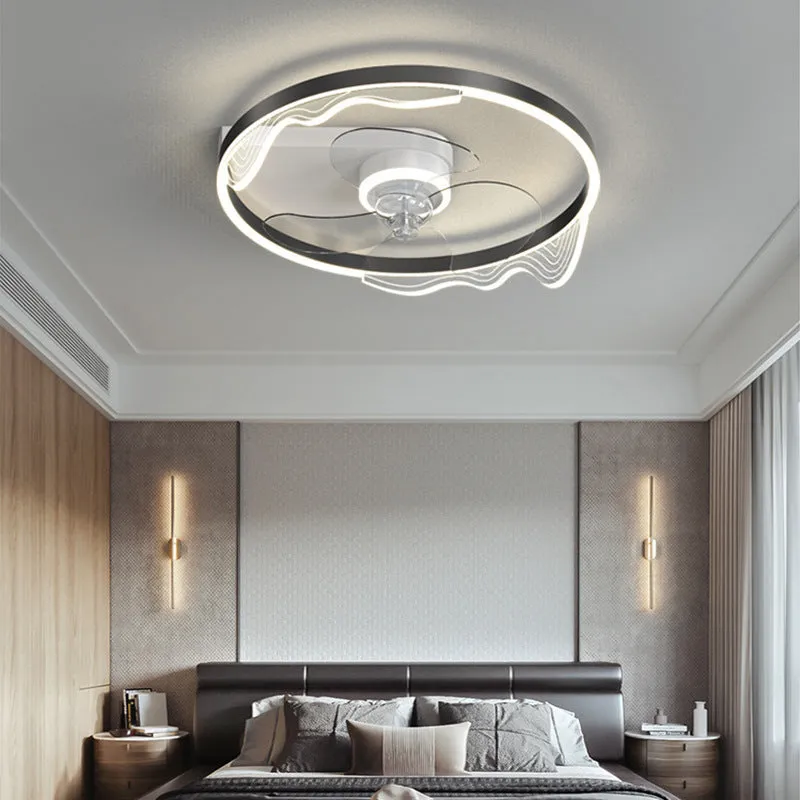 Landi simple modern Nordic style iron ceiling lamp with LED light for a children's bedroom.