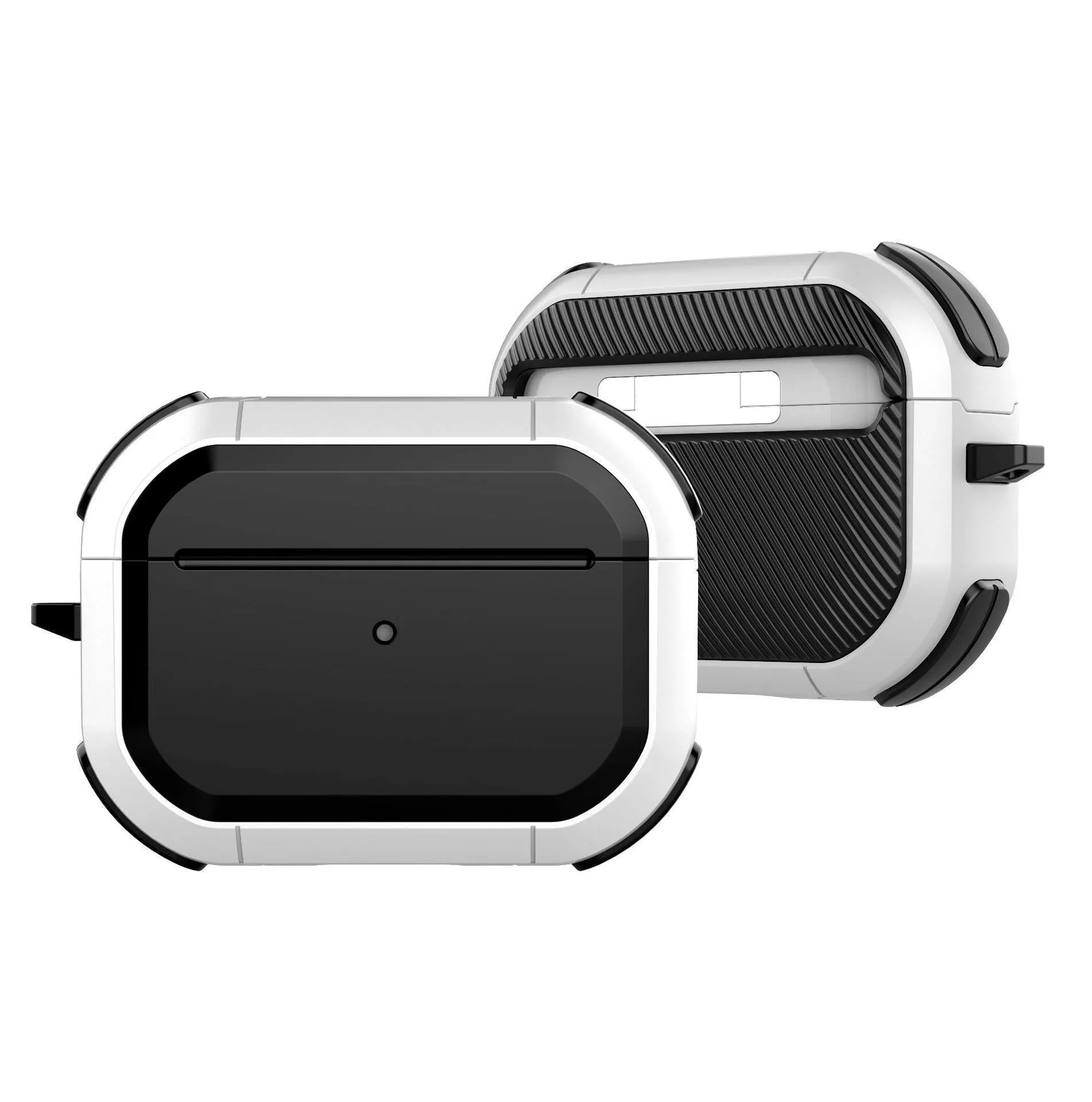 Flip-type camouflage protective case for AirPods Pro earbuds in multiple colour options.