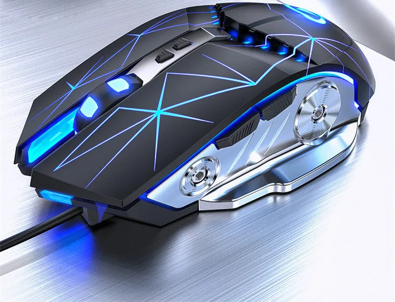 Silver Eagle G3Pro gaming mouse with USB cable and adjustable DPI controls