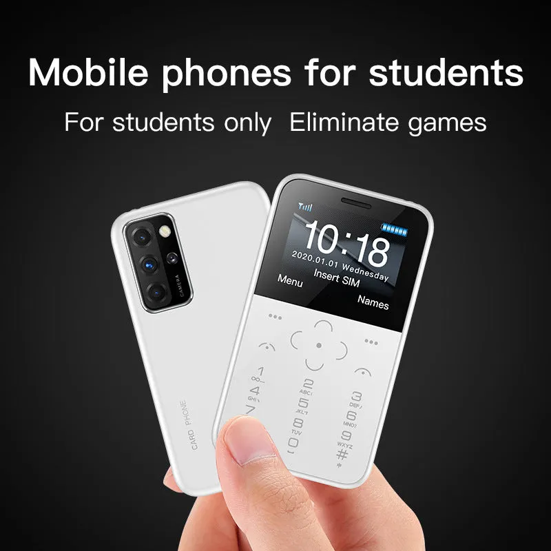 SOYES 1.8-inch mini mobile phone in black, blue, pink, or white colour with compact dimensions