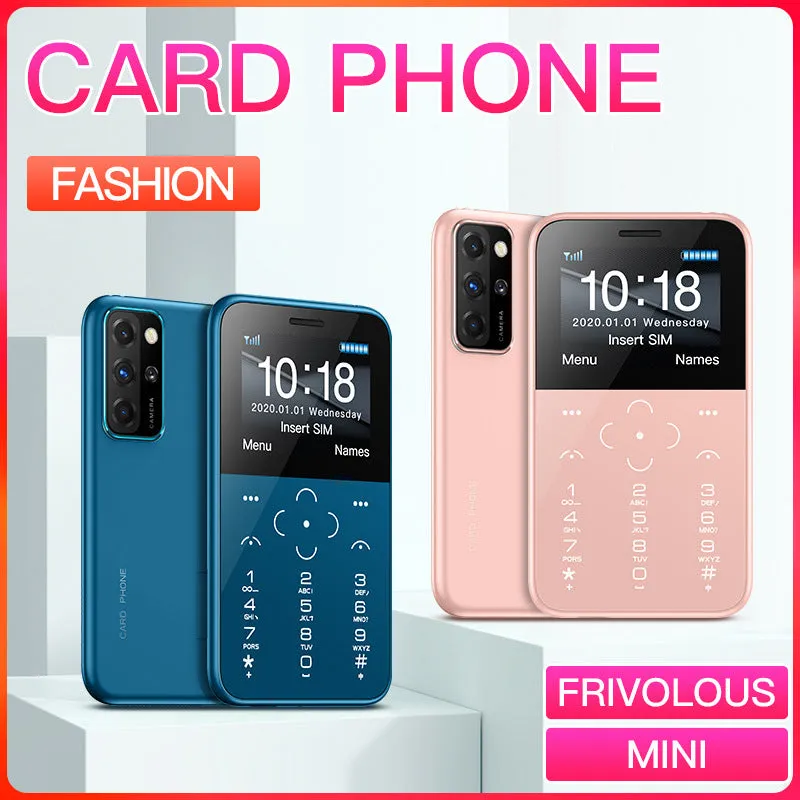 SOYES 1.8-inch mini mobile phone in black, blue, pink, or white colour with compact dimensions