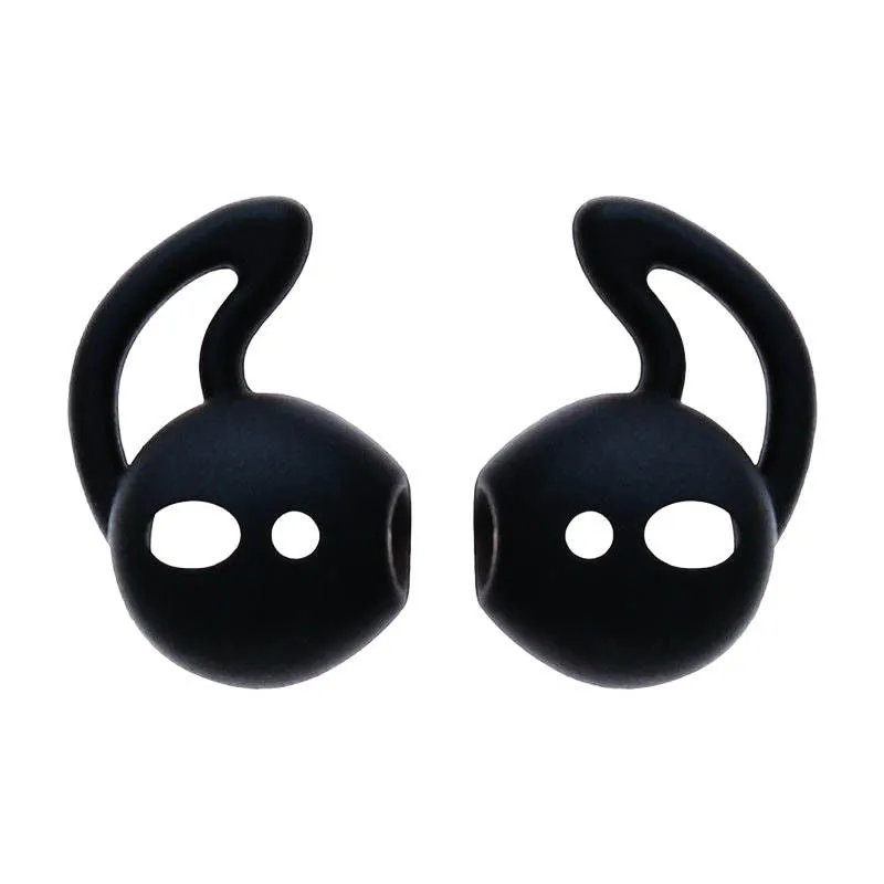 Silicone ear tips for Apple AirPods in five colours: black, blue, red, transparent, white