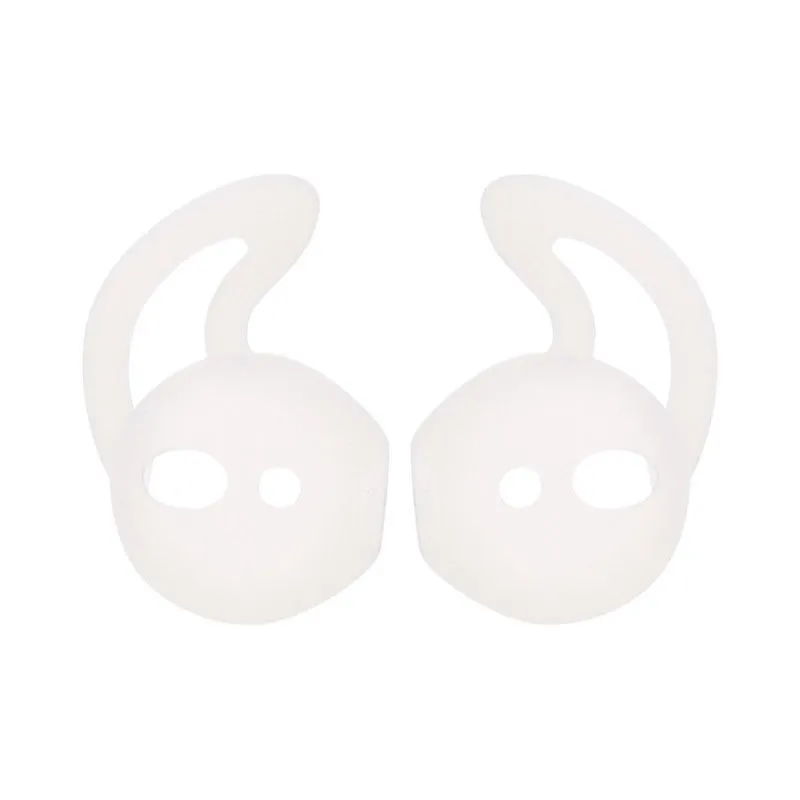 Silicone ear tips for Apple AirPods in five colours: black, blue, red, transparent, white