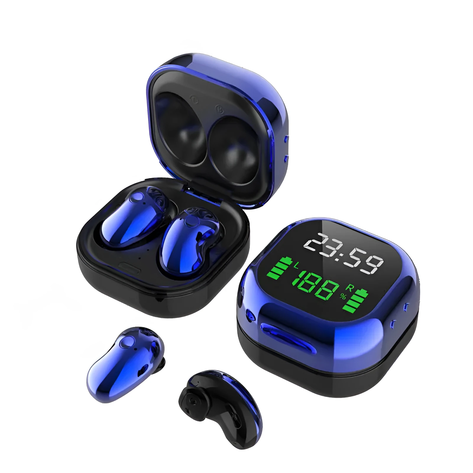 S6 Plus digital display wireless sports Bluetooth headset in multiple colour options