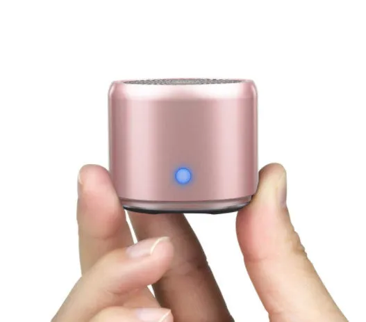 EWA A106 Pro Mini Bluetooth Speaker in black, pink, or silver with waterproof IPX67 rating