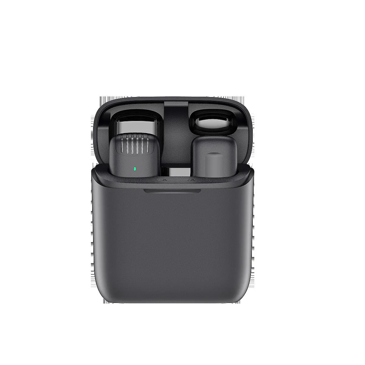 Wireless lavalier microphone with charging case, condenser type, Bluetooth 5.1, 47x15x15.6 mm