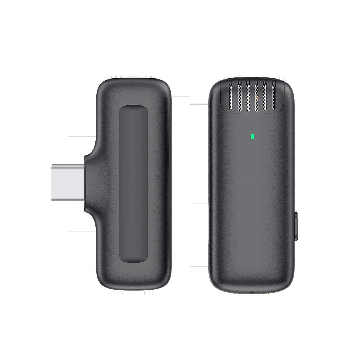 Wireless lavalier microphone with charging case, condenser type, Bluetooth 5.1, 47x15x15.6 mm