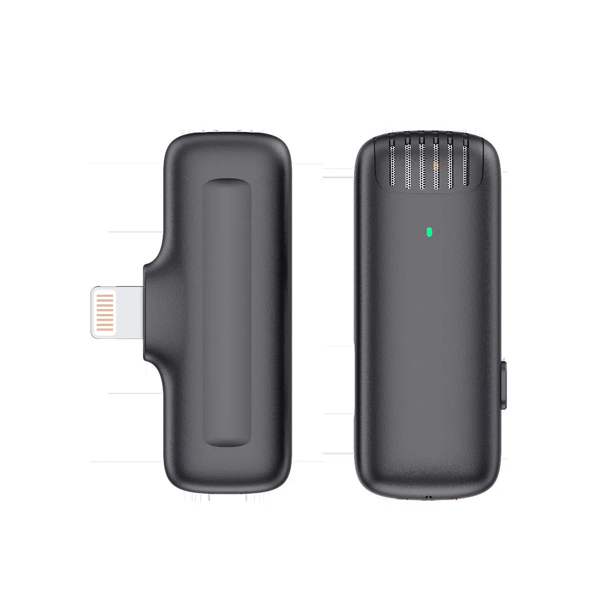 Wireless lavalier microphone with charging case, condenser type, Bluetooth 5.1, 47x15x15.6 mm